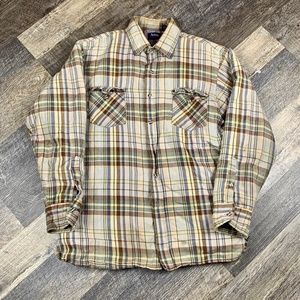 Vintage Arrow Insulated Flannel Size Large 90s Button Up Casual Workwear Collar